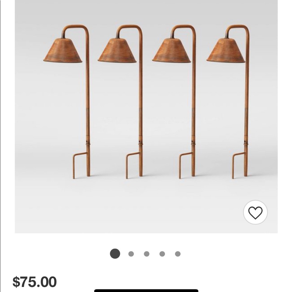 NEW Smith & Hawken 4 pack pathway lights Copper